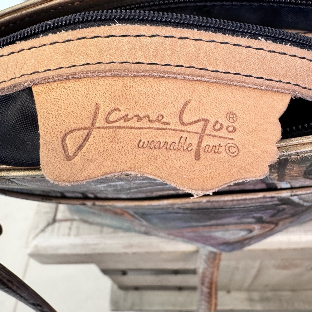 Jane Yoo wearable art shoulder bag artsy artisan artist Stylish Women's handbag - Picture 8 of 11